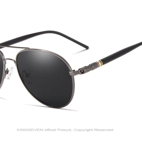 Kingseven piloten zonnebril - UV400 - Gepolariseerd - Grijs - Blackstar - K709 van Kingseven