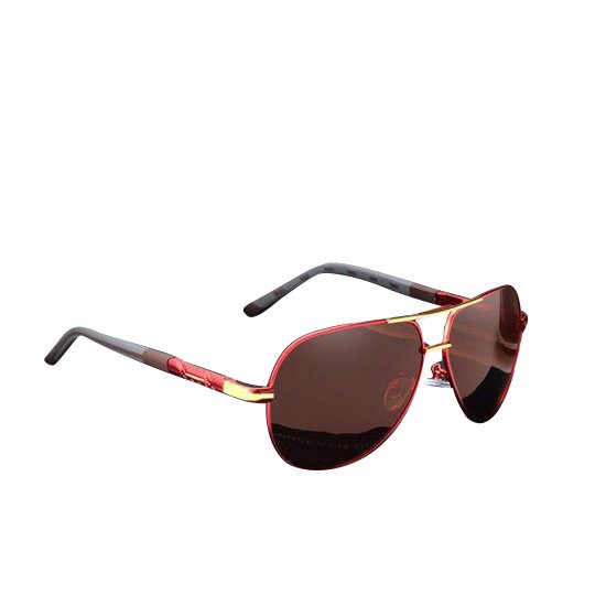 KingSeven Pilotenbril - Trendy Piloten zonnebril met UV400 en polarisatie filter - Rood van Kingseven