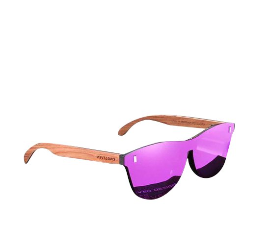 KingSeven - Purple Oculos Bamboo UV400 en polarisatie filter van Kingseven