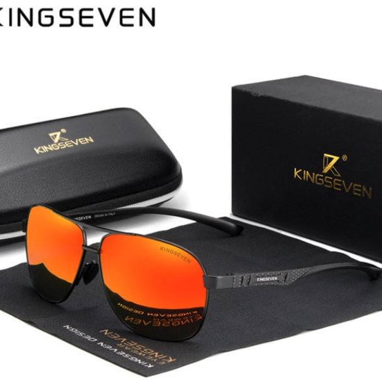 KingSeven Redstar - Pilotenbril met UV400 en polarisatie filter - Z190 van Kingseven
