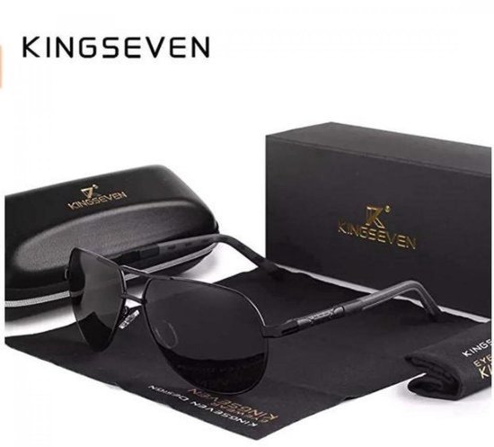 Kingseven Sunglasses - Gepolariseerde Zonnebril - Unisex - Zwart van Kingseven