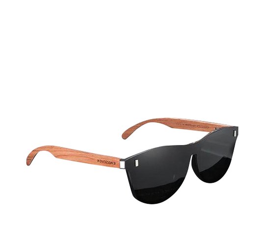 Kingseven - Vdear Black Oculos Sunglasses - Unisex Zonnebril - UV400 en Polarisatie Filter - Bamboe van Kingseven