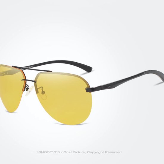 KingSeven Yellowstar - Pilotenbril met UV400 en polarisatie filter - Z182 van Kingseven