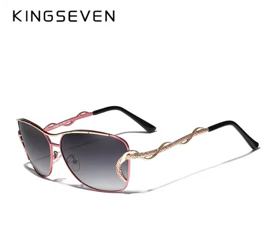 KINGSEVEN Zonnebril 7010 - Roze - Dames - Gepolariseerd - UV400 - Vlinder van Merkloos