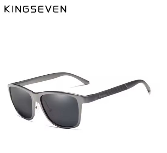 KINGSEVEN Zonnebril 7189 - Donkergrijs – Heren - Vrouwen - Gepolariseerd - UV400 - Vintage van Kingseven