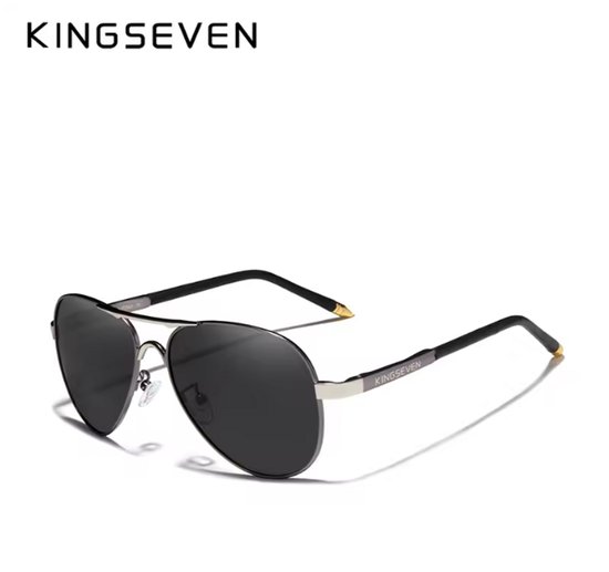KINGSEVEN Zonnebril 7503 - Donkergrijs - Heren - Vrouwen - Gepolariseerd - UV400 - Sportief van Merkloos