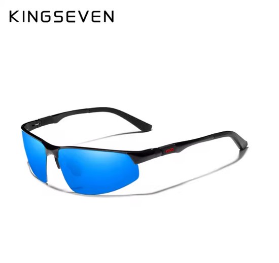 KINGSEVEN Zonnebril 9121 - Donkerblauw – Heren - Vrouwen - Gepolariseerd - UV400 - Sportief van Merkloos