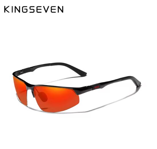KINGSEVEN Zonnebril 9121 - Rood – Heren - Vrouwen - Gepolariseerd - UV400 - Sportief van Merkloos