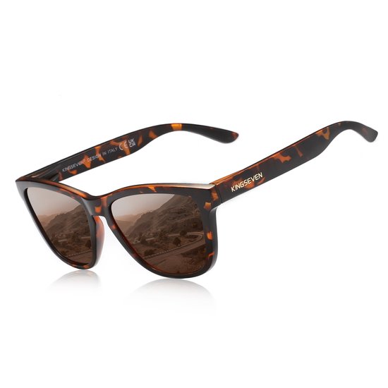KingSeven - Zonnebril Heren - bril met UV400 en polarisatie filter - Leopard - Z284 van Kingseven