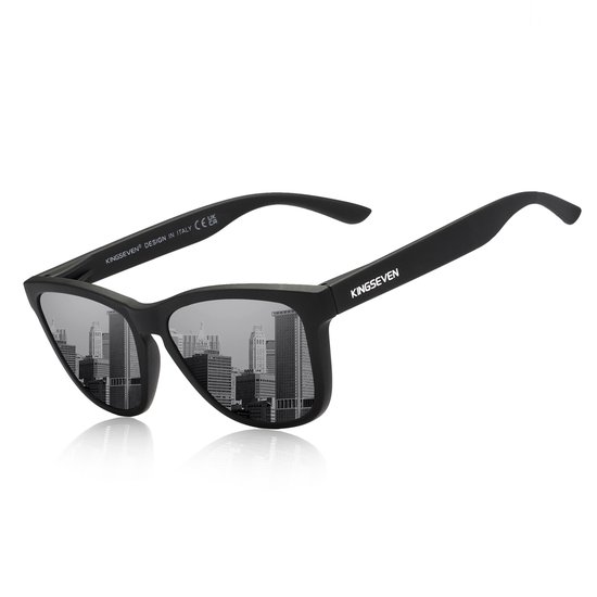 KingSeven - Zonnebril Heren - bril met UV400 en polarisatie filter - Zwart - Z283 van Merkloos