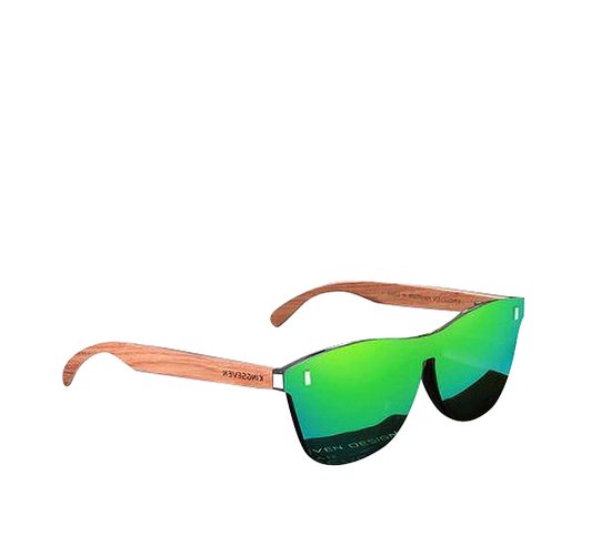 KingSeven Zonnebril Heren - Green Oculos Bamboo UV400 en Polarisatie filter van Kingseven