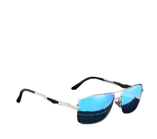 Kingseven Zonnebril - Pilotenbril- Heren - 2021 - Gepolariseerde glazen - Zwart - Blauw - Sunglasses van Kingseven