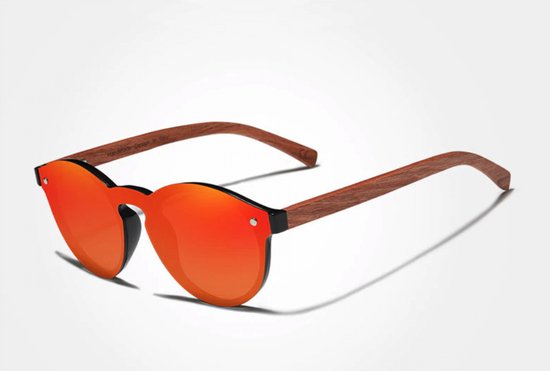 Kingseven zonnebril - UV400 - Gepolariseerd - Bamboo - Bruin - Redstar - Z1319 van Kingseven
