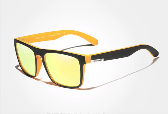 Kingseven zonnebril - UV400 - Gepolariseerd - Zwart - Goldstar - Z751 van Kingseven