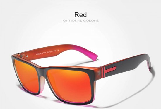 Kingseven zonnebril - UV400 - Gepolariseerd - Zwart - Limited Redstar - Z1901 van Kingseven