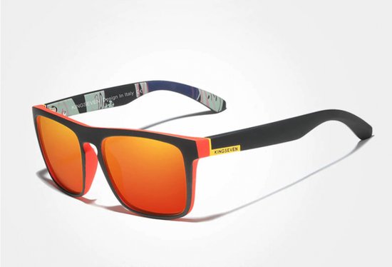 Kingseven zonnebril - UV400 - Gepolariseerd - Zwart/Rood - Redstar - Z751 van Kingseven