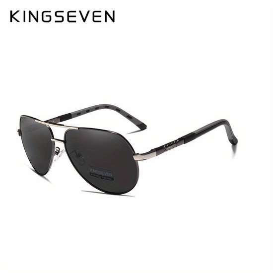 Kingseven Zwart Grijs -Gepolariseerd - Zonnebril Heren - Sunglasses - Zomertrend van Kingseven
