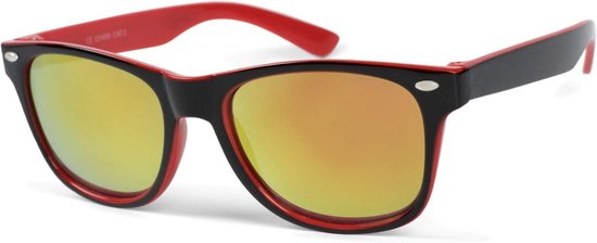 Klassieke Kids Nerd Zonnebril met UV Bescherming en Polycarbonaat Lenzen van Merkloos