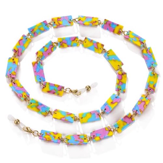 Kleurige Acryl Vierkante Zonnebril Houder Strap voor Dames en Heren van FLOFIA