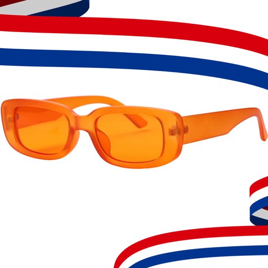 Koningsdag bril - Oranje bril - Bevrijdingsdag - Koningsdag accessoires - Festival classic model - Festivalbril - Technobril - Rave bril - Festival zonnebril - Oranje- Unisex - Koningsdag - Kingsdag - Carnavalsbril van Merkloos