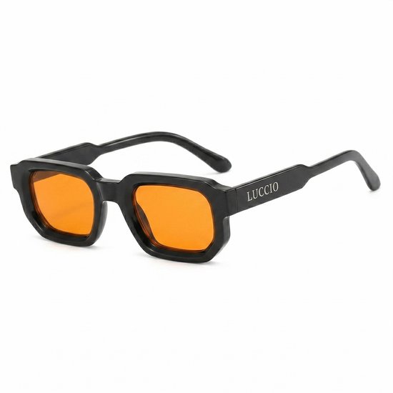 Koningsdag bril - Oranje bril - Koningsdag accessoires - Retro bril - Mode bril - Festivalbril - Technobril - Rave bril - Festival zonnebril - Zwart - Koningsdag - Kingsday van Merkloos