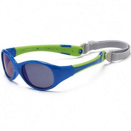 Koolsun - Flex - kinder zonnebril - blauw lime - 3-6 jaar van KOO