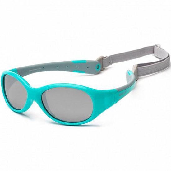 KOOLSUN - Flex - Kinder Zonnebril - Turquoise Grijs - 3-6 jaar - UV400 Categorie 3