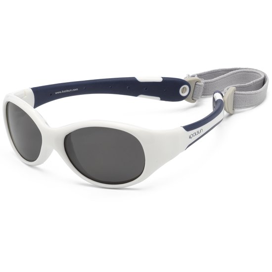 KOOLSUN - Flex - Kinder Zonnebril - Wit Navy - 3-6 jaar - UV400 Categorie 3