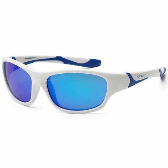Koolsun - Sport - kinder zonnebril - wit cobalt - 3-8 jaar van Koolsun