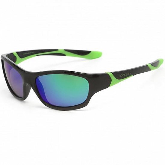 KOOLSUN - Sport - Kinder Zonnebril - Zwart Lime - 3-8 jaar van Koolsun
