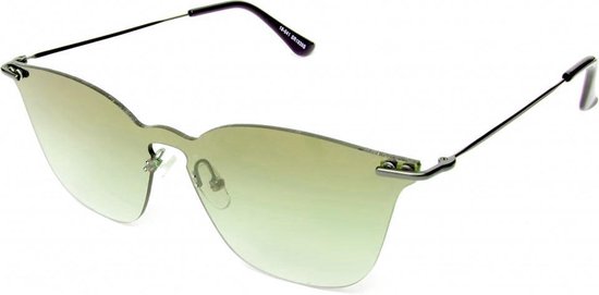 Kost Zonnebril Trendy Dames Vierkant Zwart/groen (19-052) van Kost