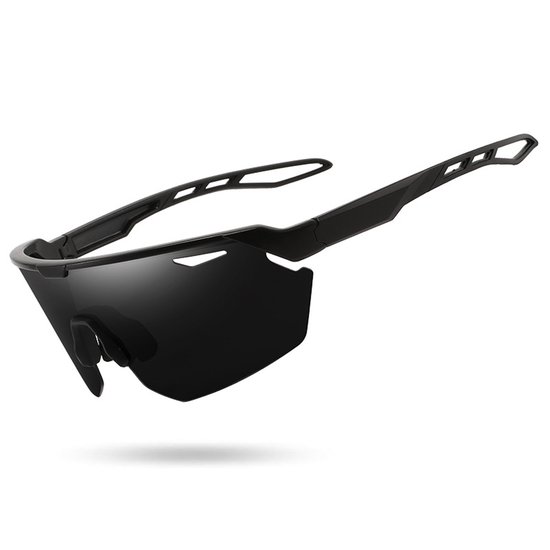 Kraftverdia®—Sportzonnebril met polarisatie—22 g—UV400, stofwerend—Antislip neuspads en gebogen pootjes—Unisex—Geschikt voor fietsen, hardlopen, wandelen en autorijden—Inclusief opbergdoos en tas