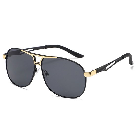 Kraftverdia Zonnebril - Gepolariseerde zonnebril - UV400 zonnebril - Zonbescherming - Beschermt tegen extreem licht - Krasbestendig - Herenzonnebril - Unisex-zwart