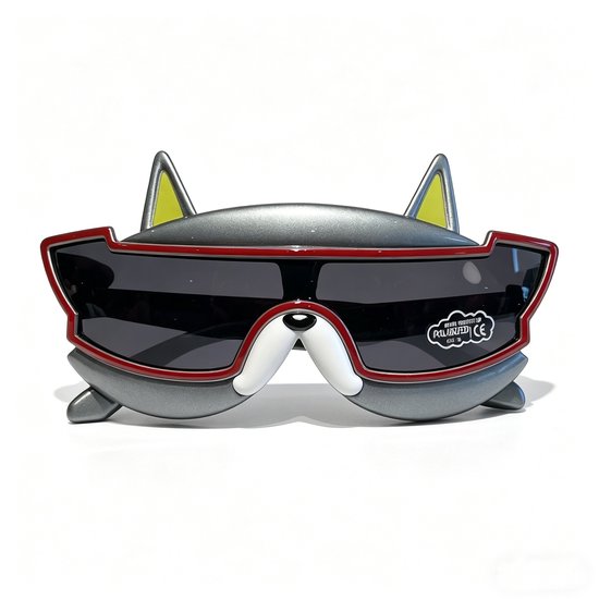 Kraftverdia®【Kinderzonnebril】 van zachte siliconen, UV400-bescherming, voor 3-12 jaar – French Bulldog ontwerp met één lens – grijs van Merkloos
