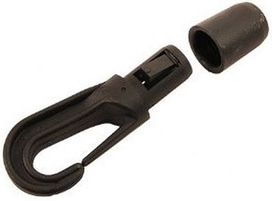 Kunststof Haak voor 6mm Elastiek - Zwart van DHZ Tools
