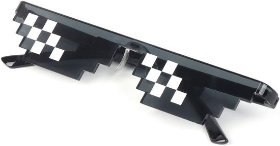 kwaliteit Thug Life Pixelated zonnebril, nieuwe unisex mozaïekbril party deal met hem MLG Shades Toy 8-bit