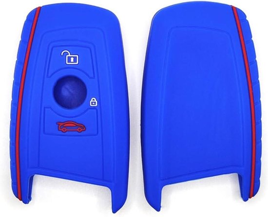 l beschermhoes BMW 1 3 5 7 X1 X3 X4 X5 F10 F15 F16 F20 F30 F18 F25 M3 M4 E34 - Blauw - 3 knoppen van Merkloos