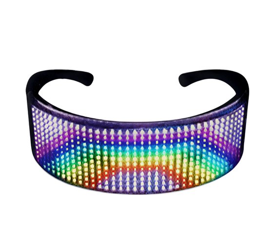 Led Bril Festival- Led Bril Party Programmeerbaar - Rave Bril Bluetooth - Eigen Foto’s - Muziekgevoelig - Halloween - 700 mAh