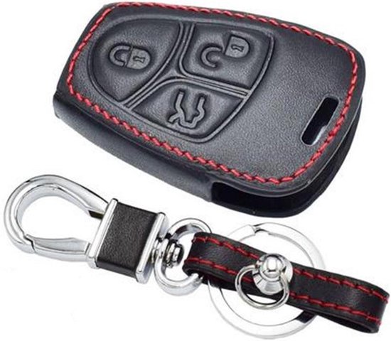 Leren sleutelkastafdekking voor Mercedes - 3 knoppen - Auto-intelligent - Beschermhoes - Sleutelhouder - Sleutel bescherming van Merkloos