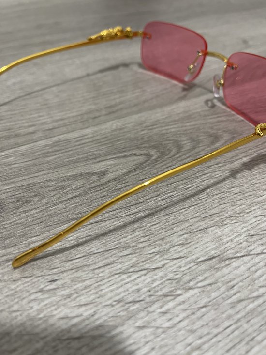 Lgeura Randloze Zonnebril Lichtroze – UV400 Bescherming – Luxe Fashion Accessoire – Unisex – Comfortabel & Stijlvol Design van Merkloos