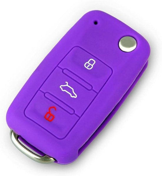 lhoes Silicone voor VW Polo Passat B5 Golf 4 5 6 - Beschermhoes Sleutel - Zwart van Merkloos