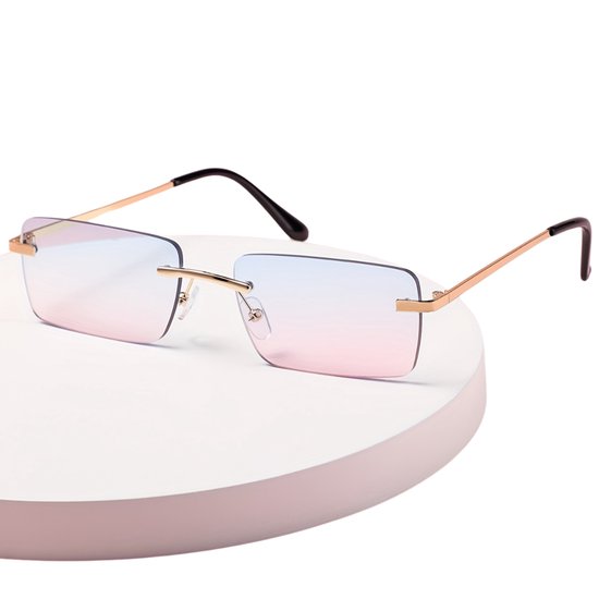 Livano Zonnebril Voor Dames & Heren - Zonnenbrillen - Zonnenbril - Sun Glasses - Sunglasses - Techno Bril - Rave & Festival - Premium Quality - Goud van Livano