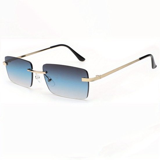 Livano Zonnebril Voor Dames & Heren - Zonnenbrillen - Zonnenbril - Sun Glasses - Sunglasses - Techno Bril - Rave & Festival - Premium Quality - Grijs Blauw van Livano