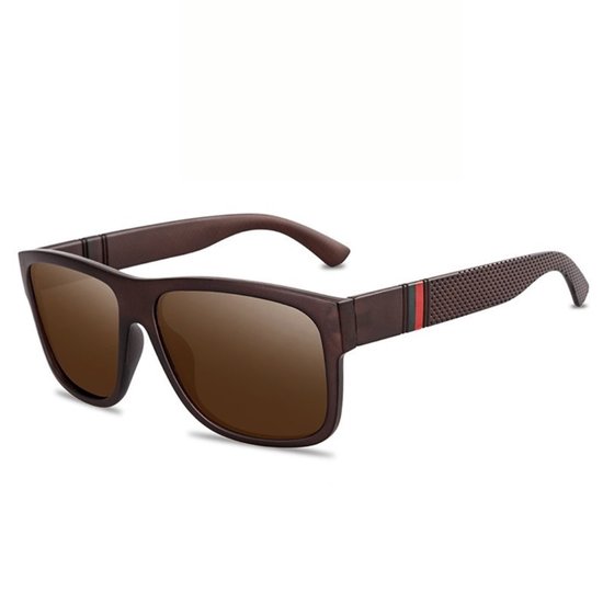 Livano Zonnebril - Zonnenbrillen - Zonnenbril - Sun Glasses - Sunglasses - Techno Bril - Rave & Festival - Premium Quality - Bruin van Livano