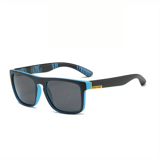 Livano Zonnebril - Zonnenbrillen - Zonnenbril - Sun Glasses - Sunglasses - Techno Bril - Rave & Festival - Premium Quality - Zwart/Blauw van Livano