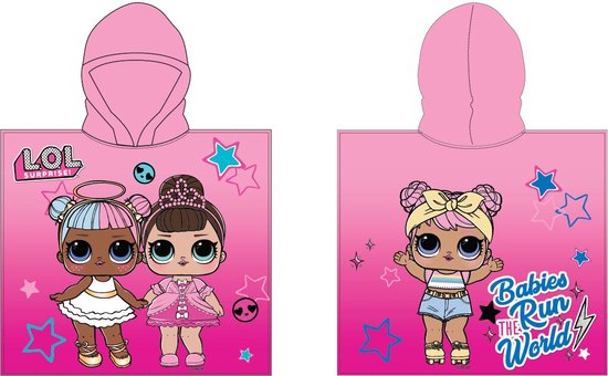 LOL Surprise! Poncho - Badponcho - Met Capuchon - One Size - 55x110 cm van LOL Surprise