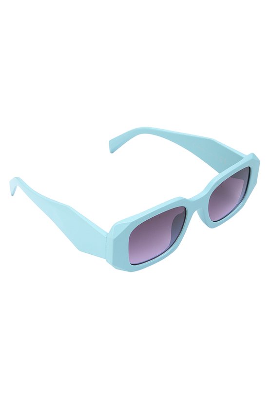 Look a like zonnebril met hoekjes - blauw van Luvion
