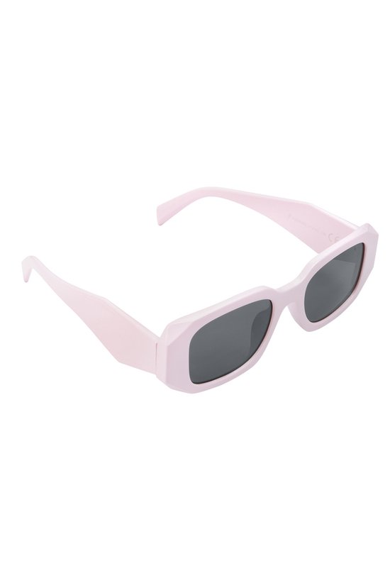 Look a like zonnebril met hoekjes - zwart / roze van Cuties and Pals