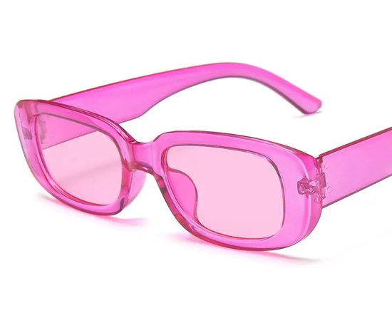 LOUD AND CLEAR® - Brede Zonnebril - Roze - Ronde Bril - Festival Bril - Rave Bril - Techno Bril van LOUD AND CLEAR®