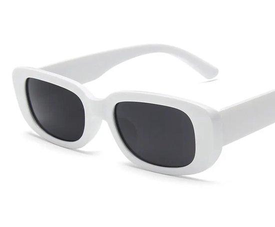 LOUD AND CLEAR® - Brede Zonnebril - Wit - Ronde Bril - Festival Bril - Rave Bril - Techno Bril van LOUD AND CLEAR®